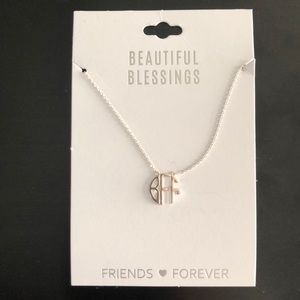 Beautiful Blessings “BFF” silver necklace. NWT